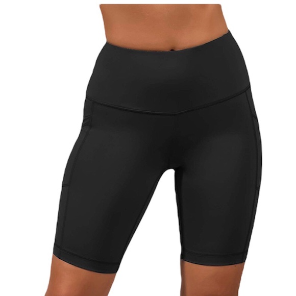 YogaLicious Lux Black Buttery Soft Biker Work Out Shorts. Size XS NEW - Picture 1 of 7